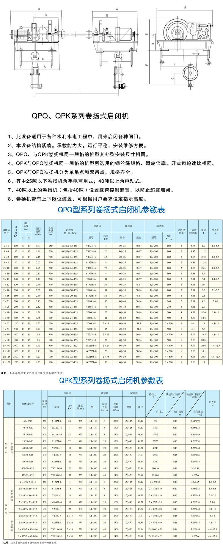 QPQ、QPK系列卷揚(yáng)式啟閉機(jī)
